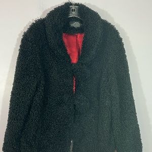 MontanaCo Teddy Bear Jacket, medium, black, fabulous